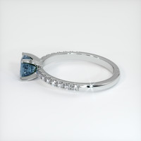 0.68 Ct. Sapphire Ring, 18K White Gold 4