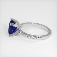 2.68 Ct. Blue Sapphire Ring, 18K White Gold 4