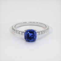 2.04 Ct. Sapphire Ring, 18K White Gold 1