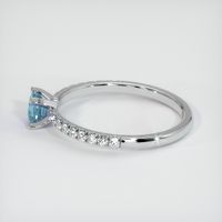 0.48 Ct. Sapphire Ring, 18K White Gold 4