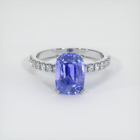 3.12 Ct. Sapphire Ring, 18K White Gold 1