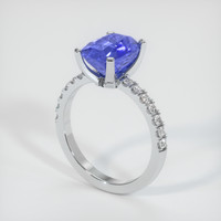 3.12 Ct. Sapphire Ring, 18K White Gold 2