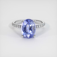 5.85 Ct. Sapphire Ring, 18K White Gold 1