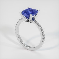 4.09 Ct. Color Change Sapphire Ring, 18K White Gold 2