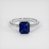 2.13 Ct. Sapphire Ring, 18K White Gold 1