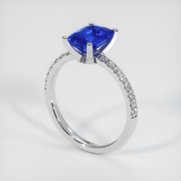 2.24 Ct. Sapphire Ring, 18K White Gold 2
