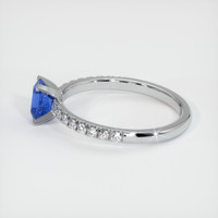 0.66 Ct. Sapphire Ring, 18K White Gold 4