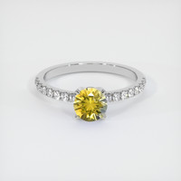 0.92 Ct. Bi Color Sapphire Ring, 18K White Gold 1