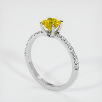 0.92 Ct. Bi Color Sapphire Ring, 18K White Gold 2