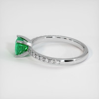 0.80 Ct. Emerald Ring, 18K White Gold 4