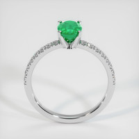 0.80 Ct. Emerald Ring, 18K White Gold 3