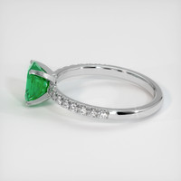 0.80 Ct. Emerald Ring, 18K White Gold 4