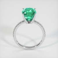 4.09 Ct. Emerald Ring, 18K White Gold 3