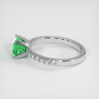 0.70 Ct. Emerald Ring, 18K White Gold 4