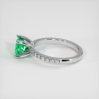 1.31 Ct. Emerald Ring, 18K White Gold 4