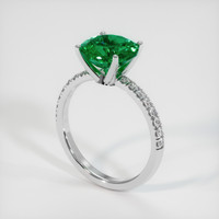 2.30 Ct. Emerald Ring, 18K White Gold 2