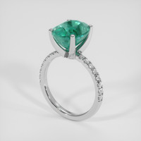 4.00 Ct. Emerald Ring, 18K White Gold 2