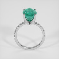 4.00 Ct. Emerald Ring, 18K White Gold 3