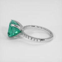 4.00 Ct. Emerald Ring, 18K White Gold 4