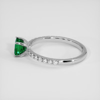 0.66 Ct. Emerald Ring, 18K White Gold 4