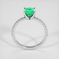 0.85 Ct. Emerald Ring, 18K White Gold 3