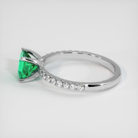 0.85 Ct. Emerald Ring, 18K White Gold 4