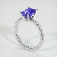 2.06 Ct. Gemstone Ring, 18K White Gold 2