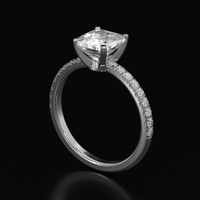 1.20 Ct. Gemstone Ring, 18K White Gold 2