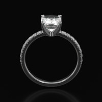 1.20 Ct. Gemstone Ring, 18K White Gold 3