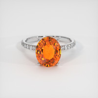 6.15 Ct. Gemstone Ring, 18K White Gold 1