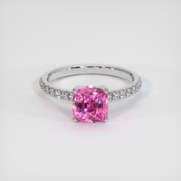 2.26 Ct. Pink Sapphire Ring, 18K White Gold 1