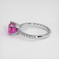 2.26 Ct. Pink Sapphire Ring, 18K White Gold 4