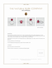 Ruby Ring 9.21 Ct. 18K White Gold Appraisal