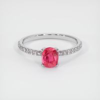 1.20 Ct. Ruby Ring, 18K White Gold 1