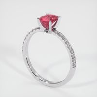 1.20 Ct. Ruby Ring, 18K White Gold 2