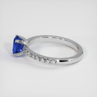 1.14 Ct. Sapphire Ring, 18K White Gold 4