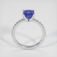 2.47 Ct. Blue Sapphire Ring, 18K White Gold 3