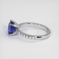 2.47 Ct. Blue Sapphire Ring, 18K White Gold 4