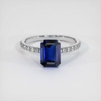 3.10 Ct. Sapphire Ring, 18K White Gold 1