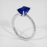 3.10 Ct. Sapphire Ring, 18K White Gold 2
