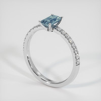 0.70 Ct. Bi Color Sapphire Ring, 18K White Gold 2