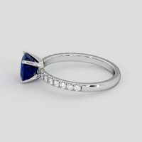 1.69 Ct. Blue Sapphire Ring, 18K White Gold 4