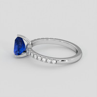1.55 Ct. Blue Sapphire Ring, 18K White Gold 4