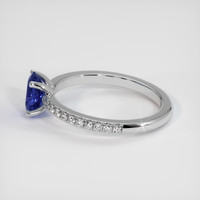 1.02 Ct. Blue Sapphire Ring, 18K White Gold 4