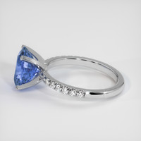 3.33 Ct. Blue Sapphire Ring, 18K White Gold 4