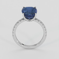 7.25 Ct. Blue Sapphire Ring, 18K White Gold 3