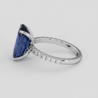 7.25 Ct. Blue Sapphire Ring, 18K White Gold 4