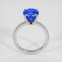 3.23 Ct. Blue Sapphire Ring, 18K White Gold 3