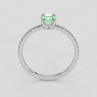 1.05 Ct. Yellowish Green Sapphire Ring, 18K White Gold 3