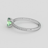 1.05 Ct. Yellowish Green Sapphire Ring, 18K White Gold 4
